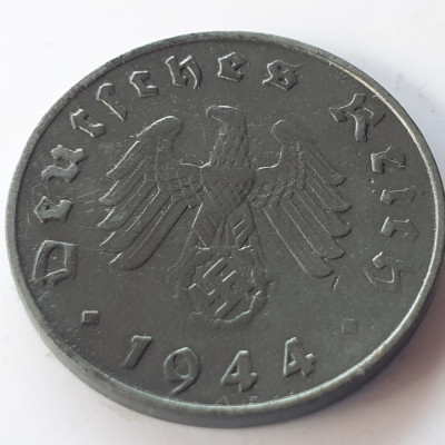 Germania Nazista 10 reichspfennig 1944 D (M&amp;uuml;nchen) foto