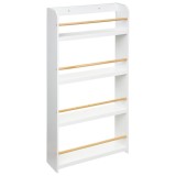 Biblioteca copii Atmosphera Classic, 4 rafturi, MDF si lemn de pin, 55x112 cm, alb Household NewTrend