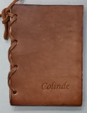 COLINDE , CARTE TIPARITA PE HARTIE MANUALA , LEGATURA DIN PIELE , ANII &#039;2000