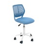 Scaun birou operational iMK&reg;, rotativ, fara brate, mesh, albastru, 40 x 44 x 87 cm