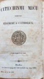 G421-I- Editie veche rara-CATEHISMU MICU pentru Tinerimea catolica Buda 1864 stare buna. Marimi: 17,5/11 cm, 34 pagini.