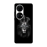 Husa compatibila cu Huawei P50 Pro model Lion Emperor, Silicon, TPU, Viceversa, Transparent, Carcasa