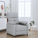 VidaXL Fotoliu rabatabil, gri deschis, material textil