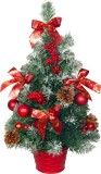 Bradut decorativ de Craciun MagicHome, nins, impodobit, rosu, 50 cm