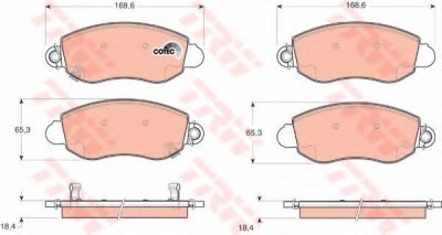 Set placute frana,frana disc FORD TRANSIT bus (FD, FB, FS, FZ, FC) (2000 - 2006) TRW GDB1424 foto