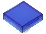 Lentilă albastră transparentă 22mm pentru buton din plastic