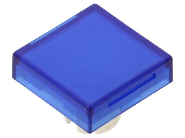 Lentilă albastră transparentă 22mm pentru buton din plastic