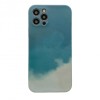 Husa protectie flippy compatibila cu apple iphone 12 pro tpu ombre, verde/alb