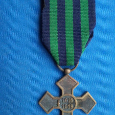 CRUCEA COMEMORATIVA 1916-1918 CU BREVET