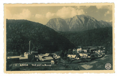 3929 - AZUGA, Prahova, Panorama - old postcard, real Photo - used - 1939 foto