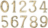 Cifre din Alama pt Usa de Apartament &quot;9&quot; - 1 buc
