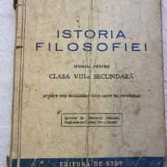Istoria filosofiei - Manual pentru clasa a VIII-a secundara, 1947