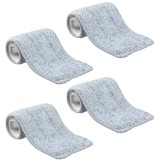 Cumpara ieftin Set 4 Rezerve pentru mop plat, microfibra, gri, 120 x 325 mm