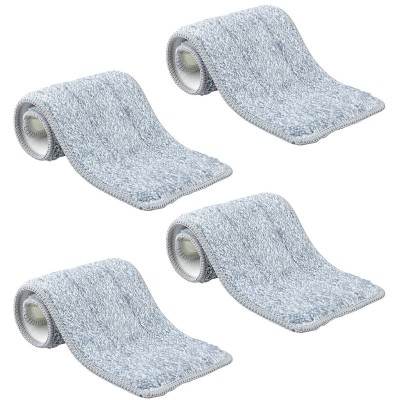 Set 4 Rezerve pentru mop plat, microfibra, gri, 120 x 325 mm foto