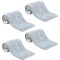 Set 4 Rezerve pentru mop plat, microfibra, gri, 120 x 325 mm