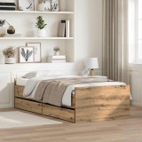 Cumpara ieftin Cadru de pat Stejar Artizanal 100 x 200 cm Lemn de pin masiv