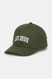 Les Deux șapcă de baseball din bumbac culoarea verde, cu imprimeu, LDM702099