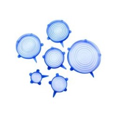Set capace din silicon, 6 buc., albastru