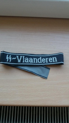 WW2 Banderola Germana SS Waffen SS-Vlaanderen foto