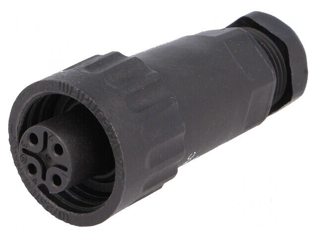Mufă WA22 mamă PIN 4 3 PE IP67 16A cu terminal cu şurub 7&divide;8,5mm