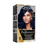 Vopsea de par permanenta cu amoniac Preference P12 Seoul Blue Black Pearl, 174ml, L&#039;Oreal Paris