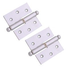 Balama din aluminiu, dreapta, pentru usa, saten, 70 x 70 mm, 2 buc / set