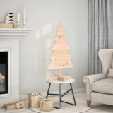 VidaXL Brad de Crăciun din lemn decorativ, 100 cm, lemn de pin masiv