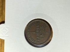 Moneda 1 pfennig 1873 , A , Prusia foto