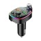Modulator FM auto, Incarcator Auto Tip C / USB 3.1A, microSD, microfon handsfree, bluetooth, afisarea voltaj baterie, lumini LED, negru
