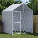 VidaXL Padoc de exterior cu acoperiș argintiu 2x2x2,5m oțel galvanizat