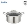 SEMIOALA INOX+CAP 20x10CM,2.8L,TITANIUM3, Heinner