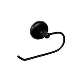 Cumpara ieftin Suport din metal, cu carlig, pentru hartie igienica, prindere cu adeziv, negru mat, 160 mm