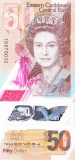 Bancnota Caraibe 50 Dolari (2019) - P59 UNC ( polimer - vezi descriere )