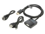 Convertor HDMI la VGA 1m negru, carcasă ABS