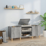 VidaXL Dulap pentru discuri gri sonoma, 121x38x48 cm, lemn prelucrat