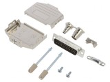 Conector D-Sub 25 PIN Tată Lipire pe Cablu Gold Flash UNC 4-40