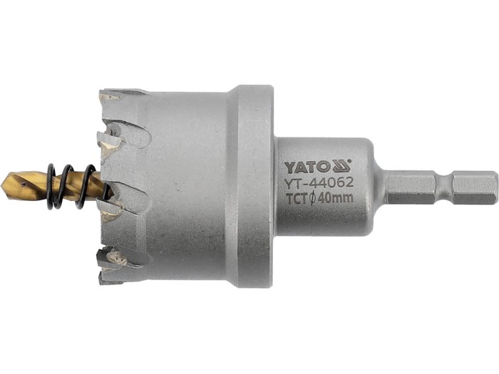 YATO Carota TCT pentru metal, diametru 40 mm, hex 1/4