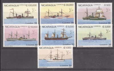 Nicaragua 1990 Ships, MNH M.277 foto