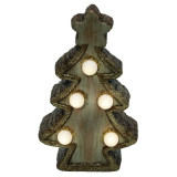 Ornament luminos brad, led alb cald, 15 cm, alimentare baterii, interior, Home