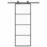 Cumpara ieftin Usa glisanta cu set de feronerie neagra 76x205 cm Sticla ESG