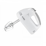 Mixer de mana 7 viteze, 100W, alb, cu teluri si carlige pentru aluat