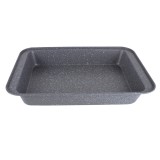 Tava cuptor, Granite Line, aluminiu presat, dreptunghiulara, gri, 37.5 x 25 x 5 cm