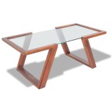 Cumpara ieftin Masă de cafea din lemn solid de acacia, 100 x 50 x 40, maro