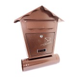 Cumpara ieftin Cutie postala, Damech, cu loc pentru ziar, cupru, format B5, 37x10.5x46 cm