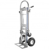 Carucior Marfa 3 in 1 VivaTechnix Aluminiu, 320kg Max, Roti Pneumatice 10&quot;+5&quot;, Robust, Multifunctional, Transport Casnic/Industrial