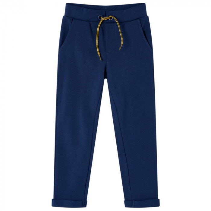 Pantaloni pentru copii cu șnur, bleumarin, 140