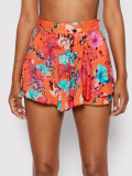 Cumpara ieftin Pantaloni scurti cu imprimeu floral, portocaliu, dama, Desigual