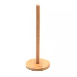 Suport Pufo Nature din lemn de bambus pentru rola hartie, prosoape de bucatarie, 30 cm, maro