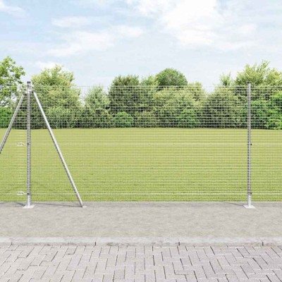 Gard din S&amp;acirc;rmă Sudată cu 7 St&amp;acirc;lpi Flanșați 1.2x10 m Oțel Galvanizat foto