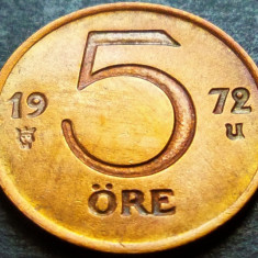 Moneda 5 ORE - SUEDIA, anul 1972 *cod 2148